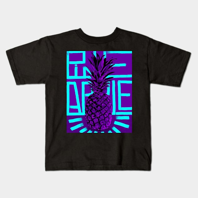 Pineapple Kids T-Shirt by nicholashugginsdesign